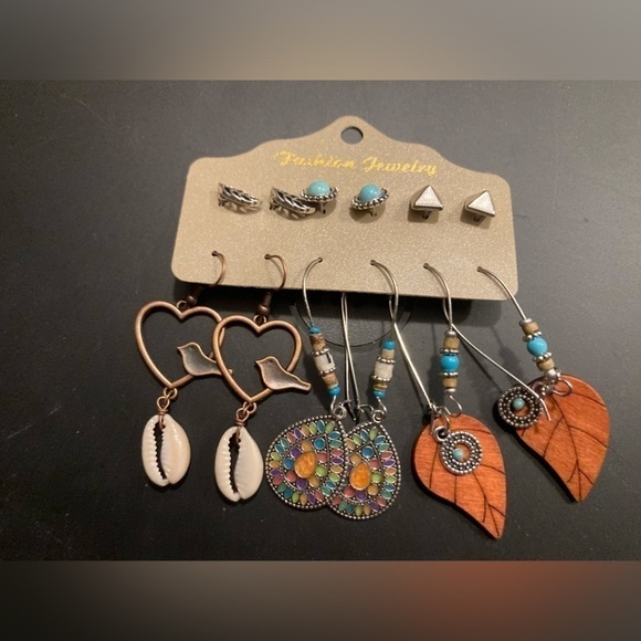 3/$20 Bohemian style earring set- 6 pair set. Brand new. Great stocking stuffer - Picture 3 of 3
